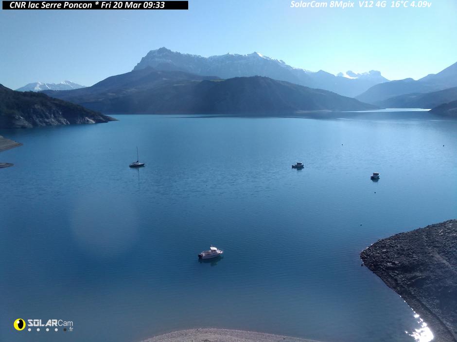 Webcam CNR lac Serre Poncon fr - solarcam.fr
