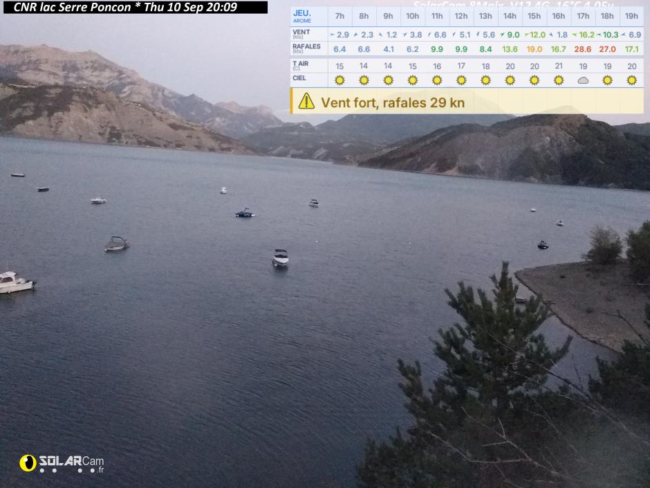 Webcam CNR lac Serre Poncon fr - solarcam.fr