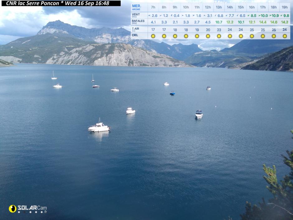 Webcam CNR lac Serre Poncon fr - solarcam.fr