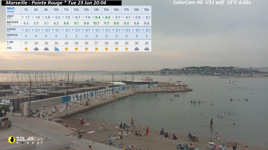 Webcam Marseille - Pointe Rouge fr - solarcam.fr