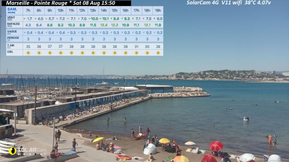 Webcam Marseille - Pointe Rouge fr - solarcam.fr