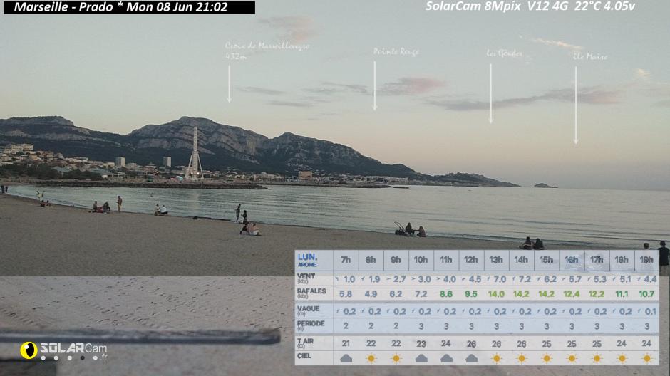 Webcam Marseille - Prado fr - solarcam.fr
