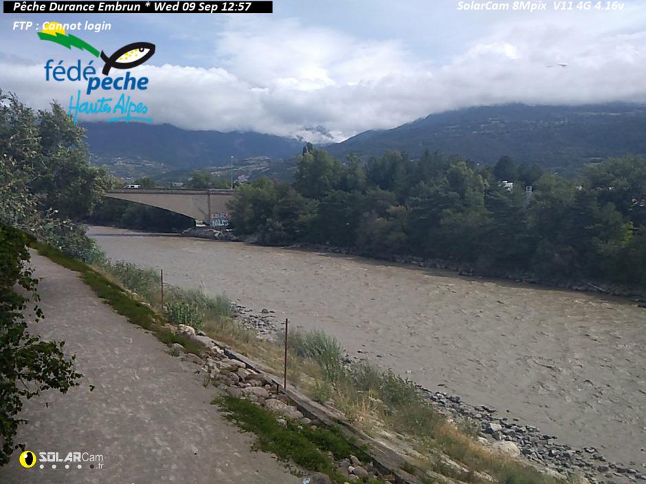 Webcam Pêche Durance Embrun fr - solarcam.fr