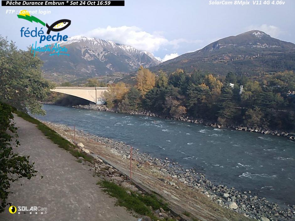 Webcam Pêche Durance Embrun fr - solarcam.fr
